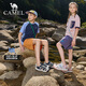 Camel (CAMEL) children's sandals summer outdoor sports beach sandals Baotou anti-kick breathable middle and large children boys and girls white/pink 38