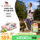 Camel (CAMEL) children's sandals summer outdoor sports beach sandals Baotou anti-kick breathable middle and large children boys and girls white/pink 38