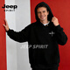 JEEP SPIRIT American hooded sweatshirt for men plus velvet to keep warm 2026 winter loose casual versatile couple tops jacket black S