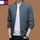 TOME BKOWAIE light luxury high-end jacket men's spring and autumn 2026 new baseball collar casual jacket men's 8623 black spring and autumn style XL 180 recommended 135-150 Jin Jin equals 0.5 kg