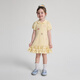 DEESHA Official Children's Clothing Girls Skirt Summer New Style Girls Baby Toddlers Sweet and Fun Embroidered Dress Yellow 90