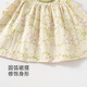 Banxidi girls dress baby summer dress 2026 new style baby princess dress summer children's cute floral dress Bean Green 90