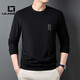 LILANZ official young and middle-aged men's long-sleeved sweatshirt 2026 spring new long-sleeved T-shirt flagship official black 2XL 185/96A