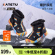 Carter Rabbit children's shoes outdoor children's sports shoes 2025 winter non-slip wear-resistant plus velvet warm snow boots cotton boots black 27 inner length 17.5cm foot length about 15.6-16.2