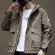 Jeep Spirit Jeep Chaqueta Jeep Workwear para hombres Spring de alta gama y otoño en espesas Boys Gran tamaño de algodón Ropa con capucha para hombres Agregue el vellón 1502-1 verde militar (espesado) 2xl