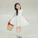 UTOUTO Big Ear Elephant Girls Hollow Embroidered Lace Dress 2026 Summer New Style Baoer Pure White Breathable French Skirt Pear Blossom White Pre-sale second batch around late April 150