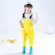 Lower body of waders for boys, large children's play clothes, waterproof waders, rain pants, one-piece rain boots, kindergarten children, beach fishing suits for men and women, children's pink overalls with pockets, size 21/27 (shoe inner length 14.5cm)