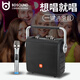Bader Fenghua Portable K-Song Heavy Bass Square Dance Audio Bluetooth Trolley Outdoor Portable High-Power Speaker with Wireless Microphone Teaching Conference Mobile Amplification Upgraded Version (No Microphone)