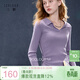 Sancai 2025 new autumn style pit strip sweater POLO collar sweater slim drawstring pullover M