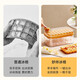 OIMGOI Ice Cube Mold Grid Ice Cube Box Frozen Ice Cube Food Grade Freezer Mold Refrigerator Automatic Ice Remover Box Color Box Extra Large Fruit Green Press Set 32 Grids Free Ice Shovel