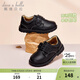 DAVE&BELLA boys' leather shoes, toddler shoes, spring new children's shoes, stylish children's performance shoes, boys' shoes, black, in stock 22