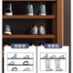 Hallodon solid wood shoe rack shoe cabinet door entry five-layer storage shoe rack simple large capacity dust-proof vertical shoe rack walnut color - five layers full rubber wood length 120*width 30*height 100 (with drawer height 5CM)