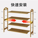 Weiliangnan bamboo shoe rack doorway multi-layer shoe rack household simple shoe rack dormitory shoe cabinet dust-proof small shoe rack storage rack solid wood color 3 layers long 50cm