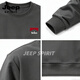 JEEP SPIRIT Sudadera de cuello redondo engrosada de terciopelo pesado americano para hombre, camisa informal holgada de primavera 2026, gris S