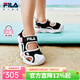 Fila Fila children's shoes children's sandals 2025 summer new river tracing shoes for boys and girls outdoor shoes trendy black/female pink-BP 31