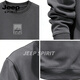 JEEP SPIRIT crew neck sweatshirt men's 2026 spring new loose casual bottoming shirt men's long-sleeved T-shirt tops for men gray S