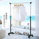 Yicai Nianhua Clothes Drying Rack Balcony Floor Standing Single Rod Drying Rack Liftable Clothes Rack YCC2021