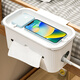 Bedside basket hanging basket student dormitory bedside rack laying on the bedside rack on the bed mobile phone storage tool crib diaper hanging bag Crescent white upgrade two 0-layer installation