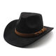 Hengyuanxiang new European and American style woolen hat suede men and women couple hat woolen western cowboy hat camel suede M56-59cm