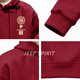 JEEP SPIRIT American Heavyweight Sweatshirt Men's 2026 Spring Loose Hooded Jacket Men's Velvet Thickened Top Men's Burgundy S