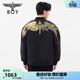 BOY LONDON Spring Unisex Jacket Black Gold Wings Embroidered Trendy Brand Warm Cotton Jacket N29009 Black XS