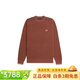 Fred Perry men's sweatshirt warm and breathable cotton texture spring and autumn daily sweater casual dark brown one size | L