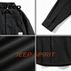 JEEP SPIRIT work shirt style jacket men's 2026 spring loose casual long-sleeved shirt men's tops black M 90-110Jin Jin equals 0.5 kg