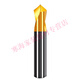 He Jiagong stainless steel titanium-plated center drill 90-degree lengthened center drill chamfering knife positioning drill bit positioning drill center drill 3mm