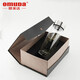 Omuda (Omuda) Omuda Doppelschichtkristallglas Tasse männlicher und weiblicher Universal Water Cup Business Cup Doppelschicht Hitze-isoliertes Tasse mit Deckel tragbarer Tea Tasse Frauenbecher OSB828 Silber Deckel 350 ml