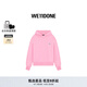 WE11DONE男女同款刺绣LOGO徽章连帽卫衣 粉色 L