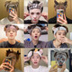 Beautiful righteous accessories, special headband for face washing, men's trendy facial mask, headband, men's headscarf, hair press, boys' headband, headband, gray antlers