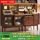 家逸餐边柜实木酒柜多功能储物柜收纳茶水碗柜餐厅置物架下柜1.8米