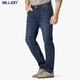 Billion Stretch Jeans Slim Slim Spring Rectivo Spring y Autumn Four Seasons Four Seasons Fácil de usar pantalones casuales de alta gama 683 Blue oscuro 81 Longitud interna 29 (2.29 pies)