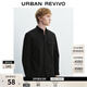 UR2026 spring new men's simple temperament commuting versatile lapel cardigan shirt UMM250050 black L
