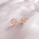 Saturday Fortune (ZLF) 18K gold earrings, four-leaf clover car flower earrings as a holiday gift for girlfriend, T pair