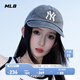 MLB Official Male and Female Couple Showing Face Small Fashion Retro Sunscreen Soft Top Baseball Cap Spring and Summer CPVV5 New York Yankees/Charcoal Gray One Size
