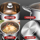 Jingyan stainless steel steamer two-layer steamer soup pot hot pot integrated steamer steamer steamed buns steamed buns induction cooker gas pot double-layer multi-functional steamer extra thick 26cm food grade stainless steel丨energy-concentrated bottom does not pick up the stove