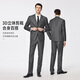 Shanshan Suit Men's Retro Floral Yarn Anti-Wrinkle Wear-Resistant Smooth Slim Business Professional Wear Groom and Best Man Wedding Dress Gray L 175/92A(48A) 175/82A(33)