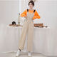 
Langwei Feray autumn pants overalls for female students Korean style loose high waist nine-point straight wide-leg work clothes casual pants winter 829 single piece black overalls L