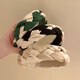 Oxygen color two-color braided headband for women high skull autumn and winter hairpin female versatile internet celebrity 2025 new headband black and white