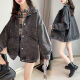 Kommandant Xiong Chun Denim Jacke Studentin Korean Lose Spring Top Jacke Großgröße Frauen Denim Kleidung Spring Sommerstil 9926# Bild Schwarz 10xl S Empfohlen 80-100Jin [Jin ist 0,5 kg]
