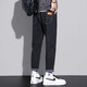 Weiqian (WEIQIAN) jeans men's spring and summer new style pants men's loose straight pants men's large size versatile trendy casual men's trousers [two pairs] K6621 black gray + K6621 light blue 28