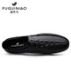 
Fugui Bird Men's Shoes Doudou Shoes Summer Genuine Leather Breathable Casual Leather Shoes Soft Sole Driver Lazy Shoes Men's Versatile Business Yulin FG9898 Black 45