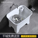GuanMu ceramic dual-drive mop pool floor basin household floor-standing mop pool balcony bathroom mop trough pool large mop pool with rotating drain basket 57 40cm dual-drive washer/with mop faucet not included