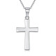 Mengjinyuan platinum PT950 cross pendant platinum necklace men and women wide pendant for girlfriend