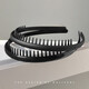 Zhuo Keke simple black face wash headband for women summer makeup with toothed bangs for broken hair headband non-slip pressure hairpin medium teeth matte black