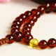 Fat Donglai's same style Valentine's Day gift amber single bead natural blood amber loose bead single round bead blood amber round bead 8mm/piece (small hole)