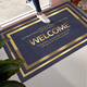 Ligera de lujo Puerta simple Mat de la columna del piso Mat de la puerta del hogar Entrada de la puerta de entrada de la tierra resistente y absorbente alfombra de la puerta moderna XZ-841 Dark Green 80120cm rectangular