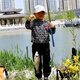 LAISHUHUI Kinderfischereiungsstange Mini Angelrute Kleine Fischereisen Set Kinder Anfänger Outdoor Bach Kurzabschnitt Fischereistange 2,1 m Set Linie + 10 Fischhaken + Fischereiboden + Leitungskarte