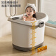 Kaimiao Kaaimool Kinderbad Eimer Bad Eimer Bad Bad Bad Bad Bad Bad Eimer Schwimmen kann auf dem großen Bad Eimer Debang Home Weiß + Dusche + Zhuanzhuan le Geschenkpackung sitzen
